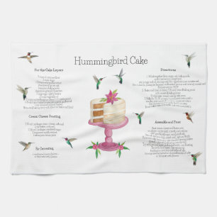 Hummingbird Cake Recipe Kitchen Towel Theedoek