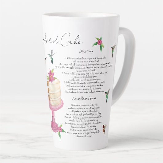 Hummingbird Cake Recipe Latte Mok (Rechterhoek)