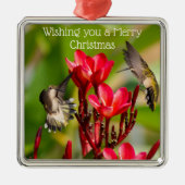 Hummingbird Christmas Metal Ornament (Voorkant)
