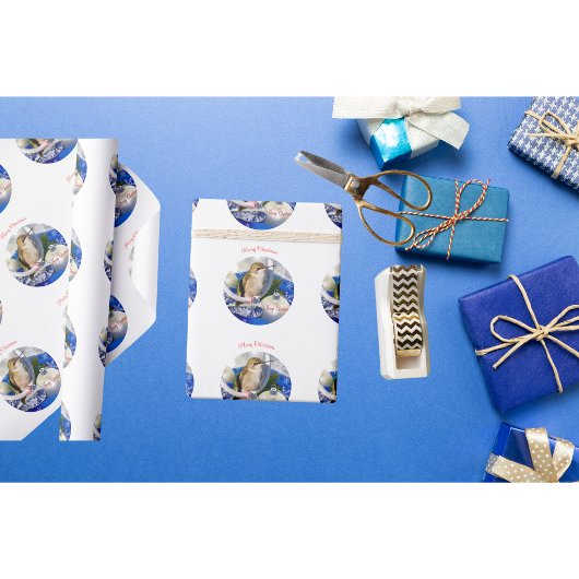 Hummingbird Christmas Wrapping Paper Cadeaupapier