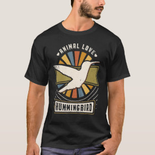 Hummingbird  Classic Retro Animal T-shirt