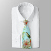 Hummingbird Colibri Green Leaf Spring Vibes Stropdas (Gebonden)