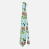 Hummingbird Colibri Green Leaf Spring Vibes Stropdas (Voorkant)