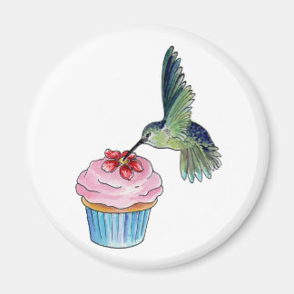Hummingbird Cupcake Love is in de lucht Magneet