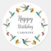 Hummingbird Custom Birthday Sticker (Devant)