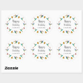 Hummingbird Custom Birthday Sticker (Feuille)