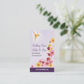 Hummingbird Daisy Aesthetics Salon Visitekaartje (Staand voorkant)