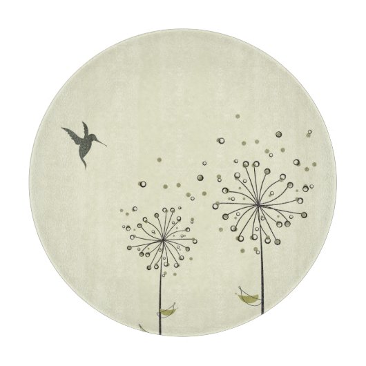 Hummingbird & Dandelion Snijplank (Voorkant)