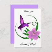 "Hummingbird", dank u. Kaart (Voorkant / Achterkant)