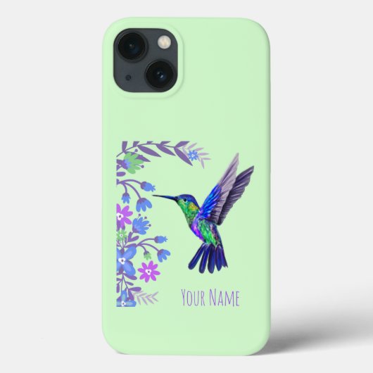 Hummingbird Design Botanische Bloemen Vogelliefheb Case-Mate iPhone Case (Achterkant)