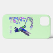Hummingbird Design Botanische Bloemen Vogelliefheb Case-Mate iPhone Case (Achterkant (horizontaal))