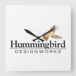 Hummingbird Designworks wandklok Vierkante Klok