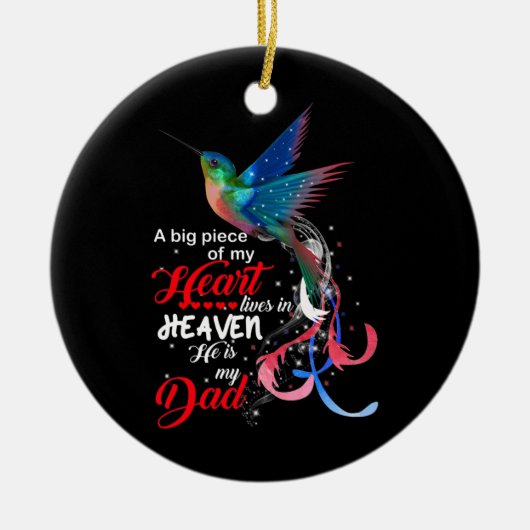 Hummingbird Een groot stuk van mijn hart leeft in Keramisch Ornament (Voorkant)