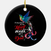 Hummingbird Een groot stuk van mijn hart leeft in Keramisch Ornament (Achterkant)