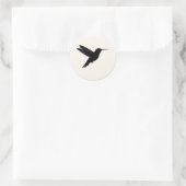 Hummingbird Envelope Seal Minimalist Silhouette Ronde Sticker (Tas)