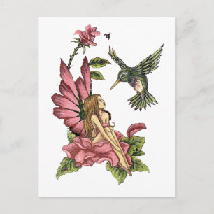 Hummingbird Fairy Briefkaart