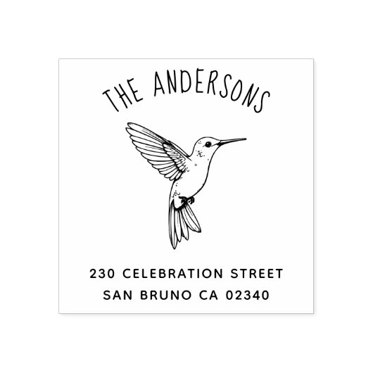 Hummingbird Family Adres Delicate Sweetness Rubberstempel (Afrduk)