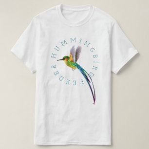 Hummingbird Feeder Blue Long-Tailed Hummingbird T-shirt