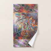 Hummingbird Flight Soft Pastels Art Bad Handdoek (Handdoek)
