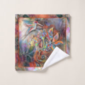 Hummingbird Flight Soft Pastels Art Bad Handdoek (Wasdoekje)