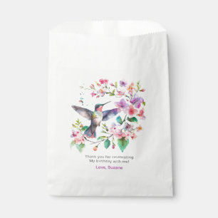 Hummingbird Floral Bouquet Reath Bedankzakje