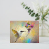 Hummingbird Floral Briefkaart (Staand voorkant)
