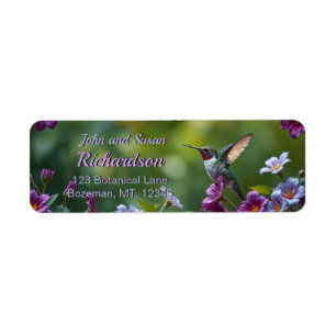 Hummingbird Floral Design Retour Adres Label