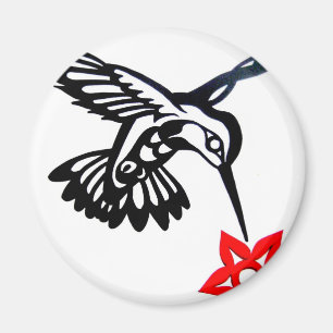 Hummingbird & Flower Magneet