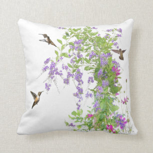Hummingbird Flowers Pillow Kussen