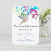 Hummingbird & Fuchsia Élégante invitation de maria (Debout devant)