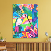 Hummingbird Garden Canvas Afdruk (Insitu (Woonkamer))