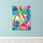 Hummingbird Garden Canvas Afdruk (Insitu (Houten vloer))