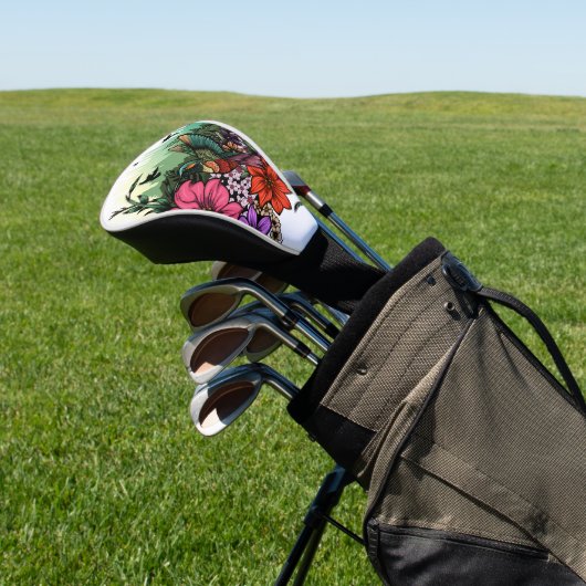Hummingbird Garden Golfheadcover (Insitu)