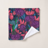 Hummingbird garden in purple and blue (Gant de toilette)