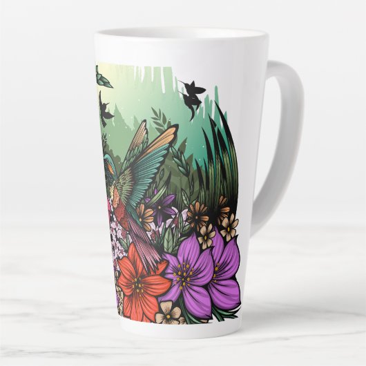 Hummingbird Garden Latte Mok (Rechterhoek)
