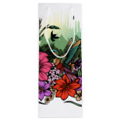 Hummingbird Garden Wijn Cadeautas (Achterkant)