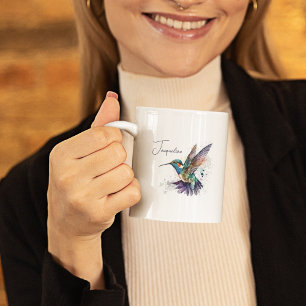 Hummingbird Gepersonaliseerde Motivatie Waterverf Koffiemok