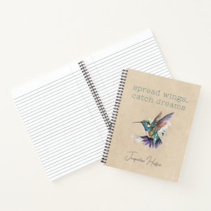 Hummingbird Gepersonaliseerde Motivatie Waterverf Notitieboek