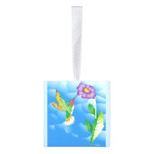 Hummingbird: gestileerd kubus ornament (Rechts)