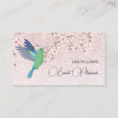Hummingbird Girly Carte de visite brillant (Devant)
