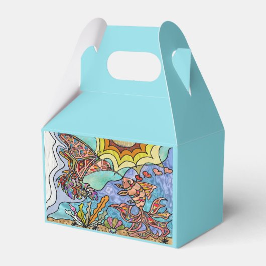 Hummingbird Goldfish Reflection Art Favor Box Bedankdoosjes (Voorkant Zijde)