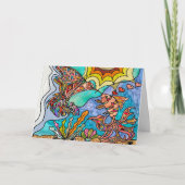 Hummingbird Goldfish Reflection Art Kaart (Voorkant)