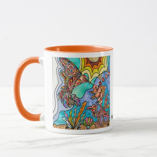 Hummingbird Goldfish Reflection Fantasy Art Mok (Links)