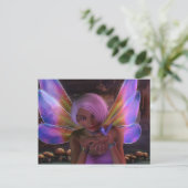 Hummingbird Guardian Fairy Fantasy Art Briefkaart (Staand voorkant)