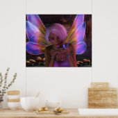 Hummingbird Guardian Fairy Fantasy Art Poster (Keuken)