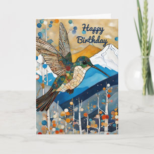 Hummingbird Happy Birthday Kaart