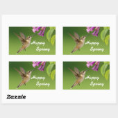 Hummingbird Happy Spring Rechthoekige Sticker (Vel)