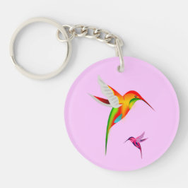 Hummingbird Haven Round Sleutelhanger