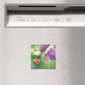 Hummingbird Hawk Moth en Lilacs Magneet (Insitu (Vaatwasser))