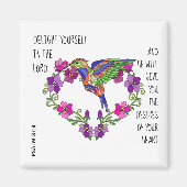 Hummingbird & Heart, met vers van Psalm 37:4 Magneet (Voorkant)